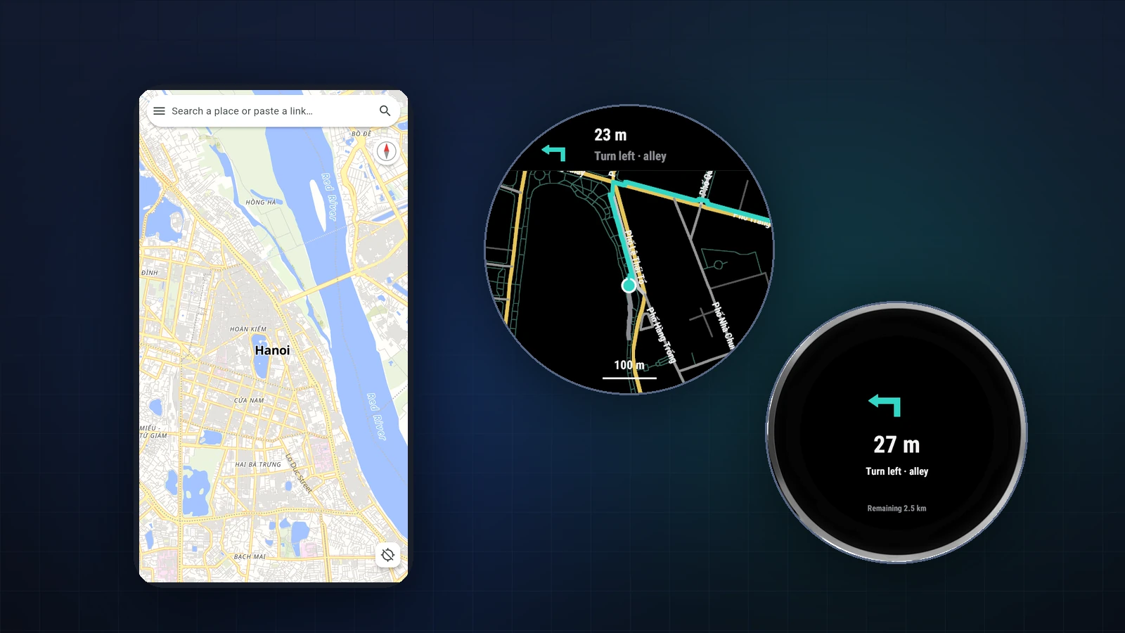 Atlas on a phone and a Garmin watch
