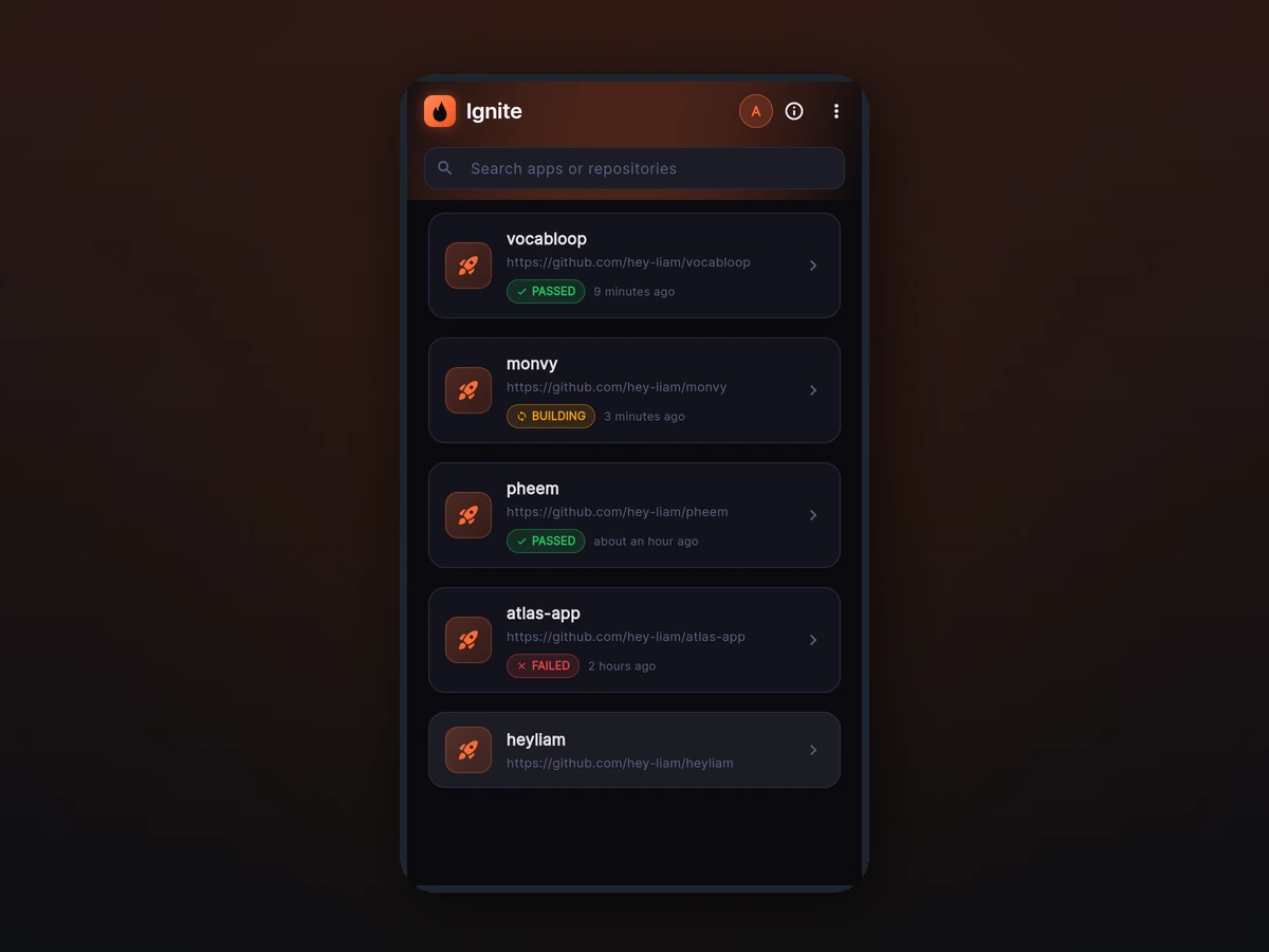 Ignite, the CI dashboard