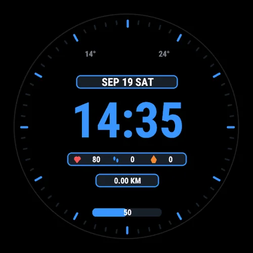 Cobalt on a Garmin watch