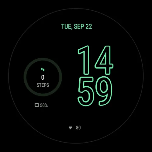 Outline on a Garmin watch