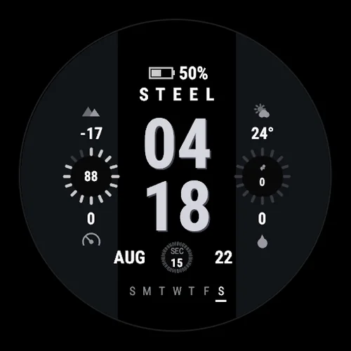 Steel on a Garmin watch